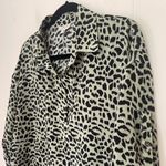 Umgee  Animal Print Lightweight Tunic Dress Top Roll Tab Sleeves ~ Size L Photo 3