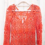 H&M x Coachella Womens Crochet Mini Dress Size XS Orange Boho Festival Coastal Photo 5