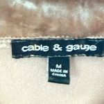 Cable & Gauge Crushed Velvet Cold Shoulder Blouse Size M Grommet Glam 90s Rock Photo 3