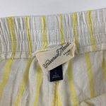 Universal Threads Universal Thread Yellow Lemon Striped Linen Blend Pull On Shorts S Photo 2