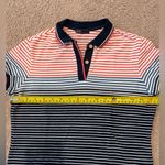 BLUED Ladies Striped Y2K Short Sleeve Polo Shirt Blue Size undefined Photo 3