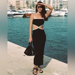 l*space NWT L* Libra Cut Out Midi Dress Black Medium Photo 3