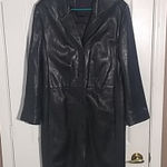 FINAL MARKDOWN Ladies' 212 america genuine leather coat (large) Black Photo 0