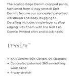 Lysse Scallop Hem Cropped Knit Denim Leggings Pants Jeans Stretch Womens XL new Photo 14
