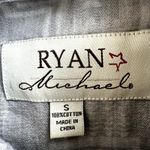 Ryan Michael Shirt Dress Aztec Button Down Roll Tab Tunic Long Sleeve Charcoal S Gray Photo 1