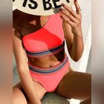 SheIn High Waist Pink Tribal Waist Cheeky Swim Bottom LARGE Wild Side Poolcore Photo 1