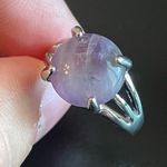 Amethyst Round purple S925 silver ring size 7.5 Photo 4