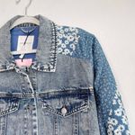 Avec Les Filles Blue Ditsy Floral Denim Jacket Photo 7