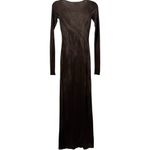 Cotton Citizen NWT Revolve Marbella Long Sleeve Maxi Dress Vintage Chocolate XS Photo 3