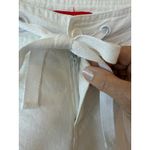 Rainbow Sandals Rainbow Mid Rise Drawstring Straight Leg Linen Pants White Women's Size Large Photo 4