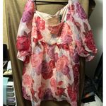 NWT Jessakae Womans Polly Mini Babydoll Dress Rose Florals Size 6X Pink Photo 0