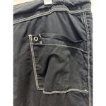 Fresh Produce  Black Capri Pants White Stitching Drawstring Ankle Women's XL USA Photo 1