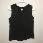 Christopher & Banks  Black V-Neck Tank Top Medium Photo 5