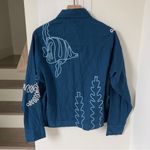 Free People  We The Free Tidal Stitch Button Down Shirt in Blue Photo 3