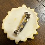 Vintage Style Yellow Sunflower Daisy Flower Brooch Pin Badge Broach Hand Painted Photo 1