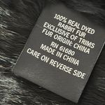 525 America Women’s Luxe Black Dyed Rabbit Fur Vest Black Photo 4