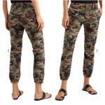 Nili Lotan Cropped French Military Pants Camo Stretch Twill Cotton Womens 8 Green Photo 2