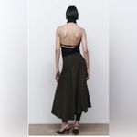 ZARA  New Women Limited Edition Khaki High Waisted Midi Skirt Size Small Photo 3