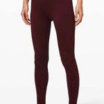 Lululemon SPECIAL Edition Rare Speed Wunder Tight Speckle Shine Garnet sz 4 Photo 0