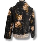 Bandolino Size 12 P Black Metallic Floral Denim Jacket Brocade Photo 2