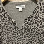 Croft & Barrow NWOT 100% Pima Cotton woven leopard style button long sleeve cardigan medium Photo 1