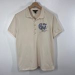 Ralph Lauren Lauren  Women's‎ 67 Appliqué Polo Shirt Beige Cream Stretch Piqué 2X Photo 1