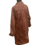 Thrill Jeans Women’s Burgundy Acid Washed Denim Long Jacket/Dress, Size Large Red Photo 14