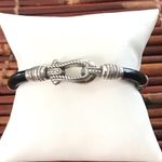Brighton  Elegant Silver and Black Bracelet Bangle Photo 0