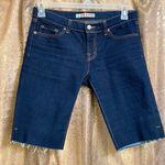 J Brand  dark denim cutoff mid-rise Bermuda shorts, size 28 Photo 0