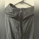 Oak + Fort black water resistant rain/trench coat, hood, pockets; size L Size L Photo 1