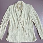 LC Lauren Conrad Women's Beige Double Breasted Blazer Size M Casual Photo 0