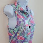 Bad Birdie Sleeveless‎ Golf Polo Shirt Flamingo "Mingos" Print Women's XS Purple Photo 6