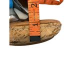 Born Miko Leather Flower Wedge Cork Sandals Platform Flip Flops Floral Summer Co Tan Size 9 Photo 8