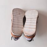 Nine West Women's ANGIE 3 Black & Silver Ankle Buckle Strap Sandals Sz 8 Photo 1