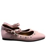Free People NEW  Mystic Mary Jane Flat Size‎ 8.5 Pink Lemonade Studded Ballet Photo 8