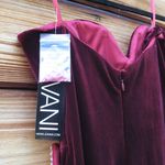 Jovani NWT  Velvet Gown With Rhinestone Bow Accents 42665 Photo 9