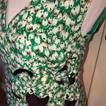 Moulinette Soeurs Anthropologie green and brown tulip print dress Photo 4
