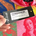 Nasty Gal Kitsch Postcard Mesh Cropped Top, Multicolored, Size 14, NWT Photo 10