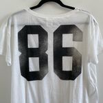 PINK - Victoria's Secret Victoria's Secret Pink White & Black Graphic Tee Size L New Without Tag Photo 6