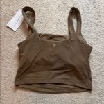 Athleta  Transcend Square Neck Crop Sports Bra D-DD - Clay
- M Photo 2