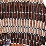 Kenya Artisan Made Sisal Giraffe Themed Colors Durable Flap Safari Backpack Bag Brown Photo 4