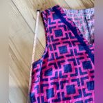 Charming Charlie Women Small pink blue geometric v-neck sleeveless tunic Top Photo 9