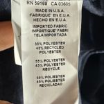 Karen Kane Shirred Blouse Navy Solid Collared Long Sleeve Button Front XL Photo 4