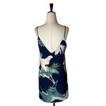 Goodnight Macaroon Dress Women Large Blue Palm Tropical Print Shift Mini Sundres Photo 2