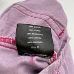 Lazy Oaf Purple Embroidered Cigarette Mini Skirt BROKEN Zipper Size 24 Purple Photo 5