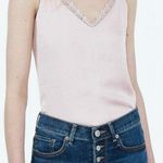 EXPRESS Downtown Cami with Lace Trim in Pale Pink Photo 0