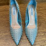 Steve Madden Vala S Blue Translucent Spiked Stud Pointed Toe Stiletto Heels 9.5M Photo 0
