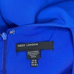 Maggy London Royal Blue Ruffle Cold Shoulder Sheath Midi Dress Size 16 Photo 7