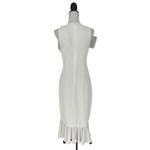 Cinq a Sept Nanon Crepe Ruffle Dress in Ivory White Size 6 Photo 11