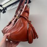 Dooney & Bourke Dooney & Bourke Florentine Leather Large Domed Buckle Satchel in Natural Brown Photo 6